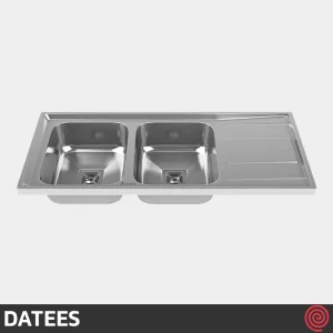 سینک ظرفشویی داتیس مدل DATEES DB-192-50 | دو لگنه فانتزی توکار
