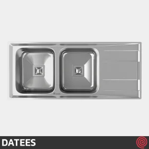 سینک ظرفشویی داتیس مدل DATEES DB-192-50 | دو لگنه فانتزی توکار