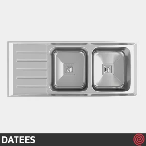 سینک ظرفشویی داتیس مدل DATEES DB-191-50 | دو لگنه فانتزی توکار
