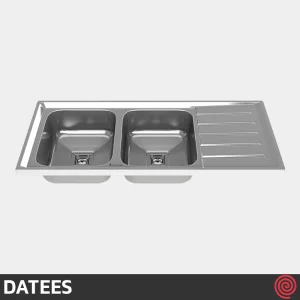 سینک ظرفشویی داتیس مدل DATEES DB-191-50 | دو لگنه فانتزی توکار