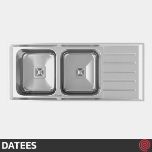 سینک ظرفشویی داتیس مدل DATEES DB-191-50 | دو لگنه فانتزی توکار