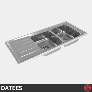 سینک ظرفشویی داتیس مدل DATEES DB-191-50 | دو لگنه فانتزی توکار