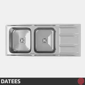سینک ظرفشویی داتیس مدل DATEES DB-190-50 | دو لگنه فانتزی توکار