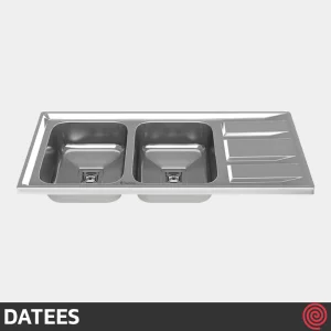 سینک ظرفشویی داتیس مدل DATEES DB-190-50 | دو لگنه فانتزی توکار