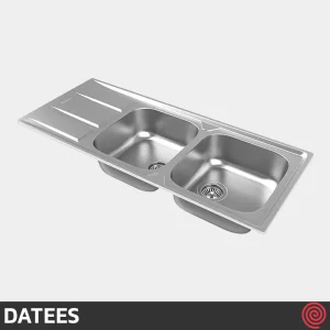 سینک ظرفشویی داتیس مدل DATEES DB-180-50 | دو لگنه فانتزی توکار