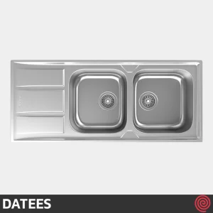 سینک ظرفشویی داتیس مدل DATEES DB-180-50 | دو لگنه فانتزی توکار