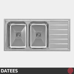 سینک ظرفشویی داتیس مدل DATEES DB-170-51 | دو لگنه فانتزی توکار