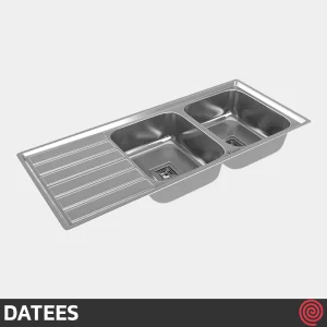 سینک ظرفشویی داتیس مدل DATEES DB-170-51 | دو لگنه فانتزی توکار