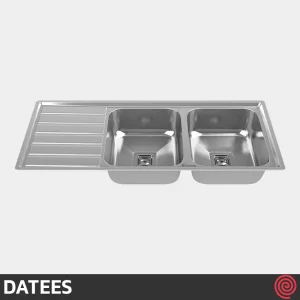 سینک ظرفشویی داتیس مدل DATEES DB-170-51 | دو لگنه فانتزی توکار