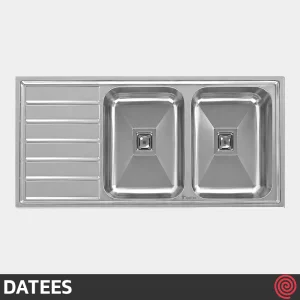 سینک ظرفشویی داتیس مدل DATEES DB-170-51 | دو لگنه فانتزی توکار