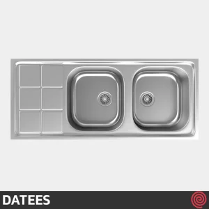سینک ظرفشویی داتیس مدل DATEES DB-145-50 | دو لگنه فانتزی توکار