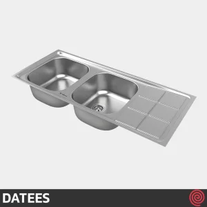 سینک ظرفشویی داتیس مدل DATEES DB-145-50 | دو لگنه فانتزی توکار