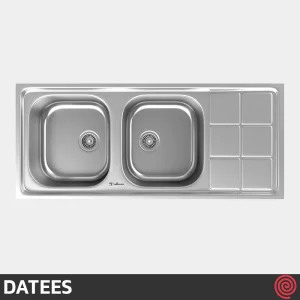 سینک ظرفشویی داتیس مدل DATEES DB-145-50 | دو لگنه فانتزی توکار