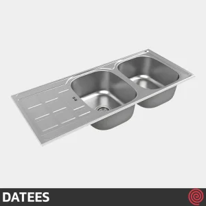سینک ظرفشویی داتیس مدل DATEES DB-134-50 | دو لگنه فانتزی توکار