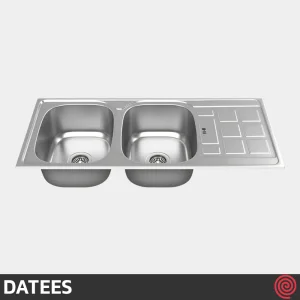 سینک ظرفشویی داتیس مدل DATEES DB-134-50 | دو لگنه فانتزی توکار