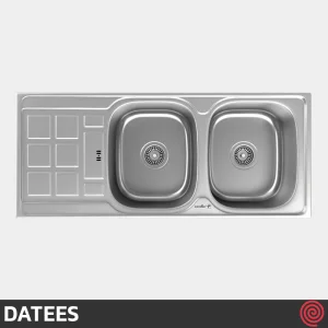 سینک ظرفشویی داتیس مدل DATEES DB-134-50 | دو لگنه فانتزی توکار