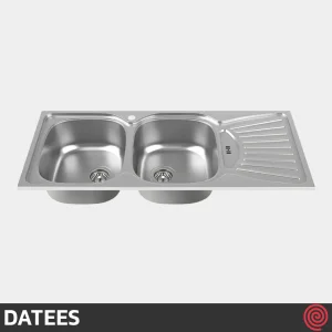 سینک ظرفشویی داتیس مدل DATEES DB-127-50 | دو لگنه فانتزی توکار