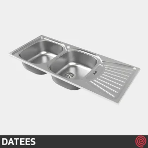 سینک ظرفشویی داتیس مدل DATEES DB-127-50 | دو لگنه فانتزی توکار