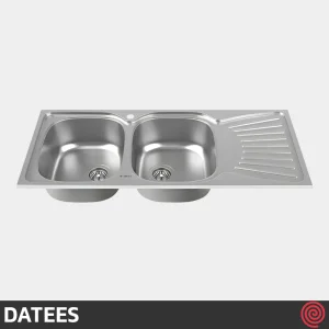 سینک ظرفشویی داتیس مدل DATEES DB-125-50 | دو لگنه فانتزی توکار