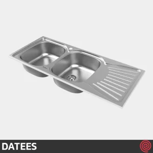 سینک ظرفشویی داتیس مدل DATEES DB-125-50 | دو لگنه فانتزی توکار