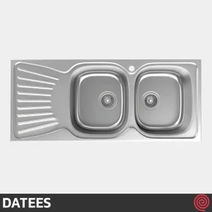 سینک ظرفشویی داتیس مدل DATEES DB-125-50 | دو لگنه فانتزی توکار