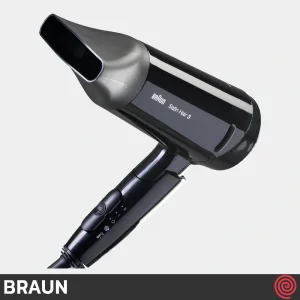سشوار مسافرتی براون مدل Braun BRHD350E | سری 3 Satin Hair