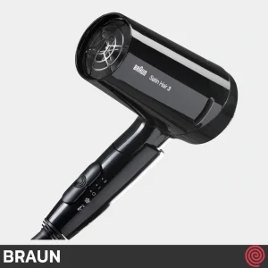 سشوار مسافرتی براون مدل Braun BRHD350E | سری 3 Satin Hair