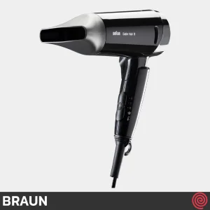 سشوار مسافرتی براون مدل Braun BRHD350E | سری 3 Satin Hair