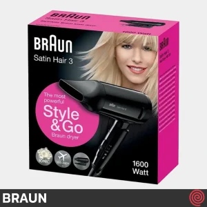 سشوار مسافرتی براون مدل Braun BRHD350E | سری 3 Satin Hair
