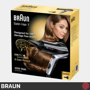 سشوار حرفه ای براون مدل Braun BRHD710E | سری 7 Satin Hair