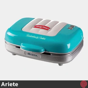 دونات و ساندویچ ساز 3 کاره آریته مدل Ariete Party Time 1972 | رنگ فیروزه ای، با توان 700