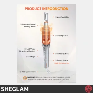 فر کننده مو چرخشی شیگلم مدل SHEGLAM It-Curl One-Touch SGH-OTIC-01-25 | سایز 25mm