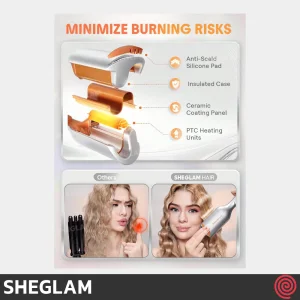 حالت دهنده مو شیگلم مدل SHEGLAM SGH-BBHW-01-25 | سایز 25mm، موج دهنده موی ساحلی