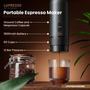 ست قهوه ساز شارژی لپرسو مدل LePresso LPCFFBCK0023BK