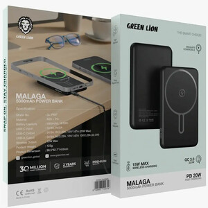 جعبه پاوربانک گرین لاین مدل MALAGA