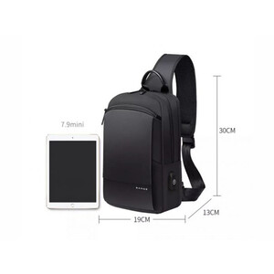 کیف کراس بادی مردانه بنج اصل مدل Bange BG-77112 | ضد آب USB دار