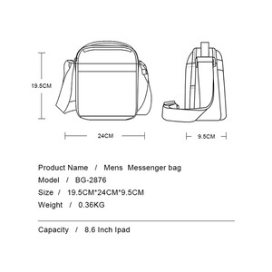 خرید کیف دوشی بنج BANGE BG-2876 Bag Shoulder