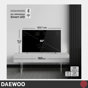 تلویزیون 55 اینچ DLED هوشمند دوو مدل Daewoo DSL-55MS3500UI | UHD 4K - HDR