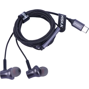 هندزفری سیمی تایپ سی هیسکا مدل HISKA HK-739C | با میکروفون