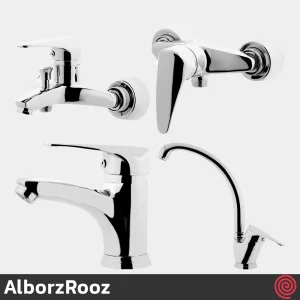 ست شیرآلات البرز روز مدل باران AlborzRooz baran | رنگ کروم