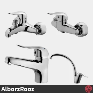 ست شیرآلات البرز روز مدل داک AlborzRooz Duck | رنگ کروم