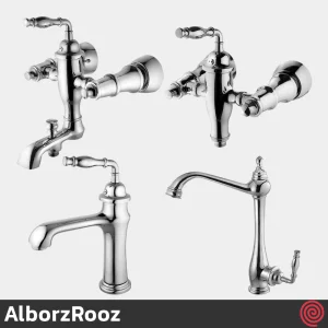 ست شیرآلات البرز روز مدل پرستیژ AlborzRooz Prestige | رنگ کروم