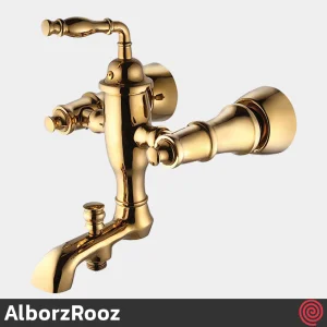 شیر حمام البرز روز مدل پرستیژ AlborzRooz Prestige | رنگ طلایی براق