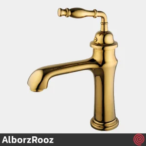 شیر روشویی البرز روز مدل پرستیژ AlborzRooz Prestige | رنگ طلایی براق