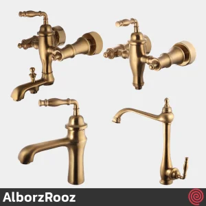 ست شیرآلات البرز روز مدل پرستیژ AlborzRooz Prestige | رنگ طلایی مات