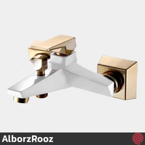 ست شیرآلات البرز روز مدل ابلیک AlborzRooz Oblique | رنگ سفید