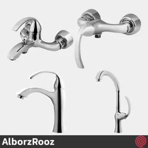 ست شیرآلات البرز روز مدل کلوین AlborzRooz Kelvin | رنگ کروم