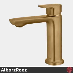 شیر روشویی البرز روز مدل ویزارد AlborzRooz Wizard | رنگ طلایی براق