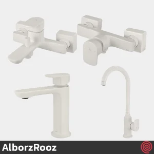 ست شیرآلات البرز روز مدل ویزارد AlborzRooz Wizard | رنگ شیری