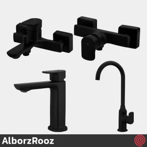 ست شیرآلات البرز روز مدل ویزارد AlborzRooz Wizard | رنگ مشکی